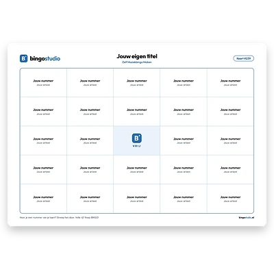 Bingokaart Zelf Muziekbingo Maken